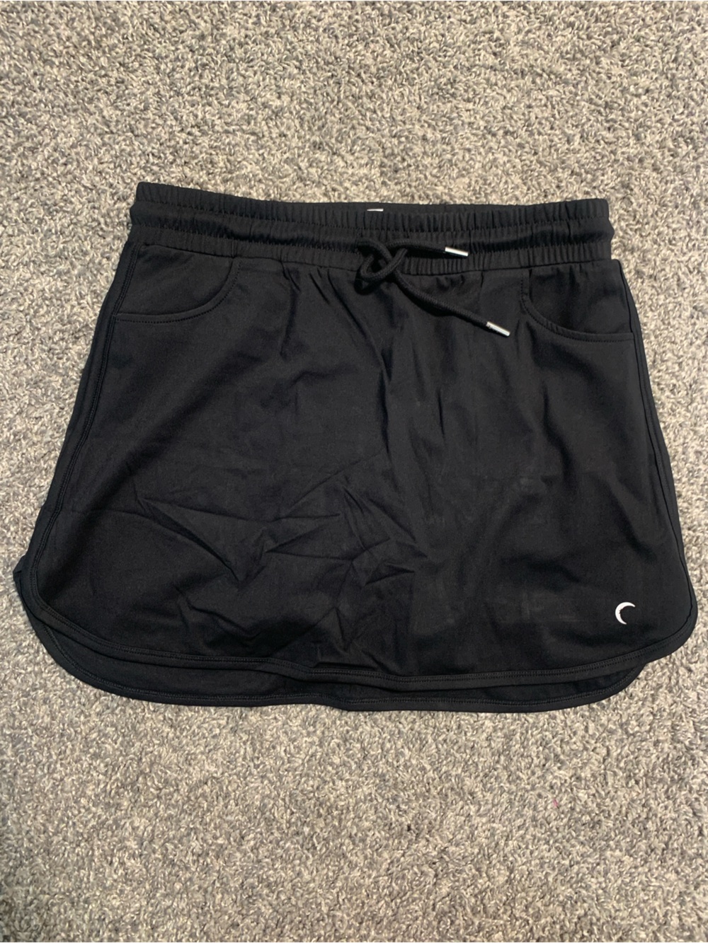 Zyia Black Ace Drawstring Skort